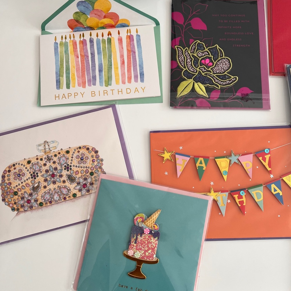 Colorful Birthday Card Set x 10